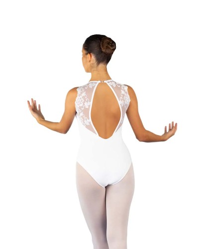 Justaucorps enfant Ballet Rosa Alba – Blanc avec dentelle élégante