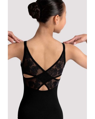 Justaucorps fille dos croisé – Bloch (noir ou rose)