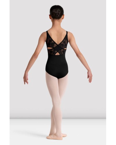 Justaucorps fille dos croisé – Bloch (noir ou rose)