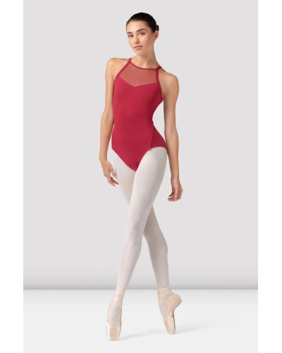 Justaucorps femme col licou rouge – Bloch