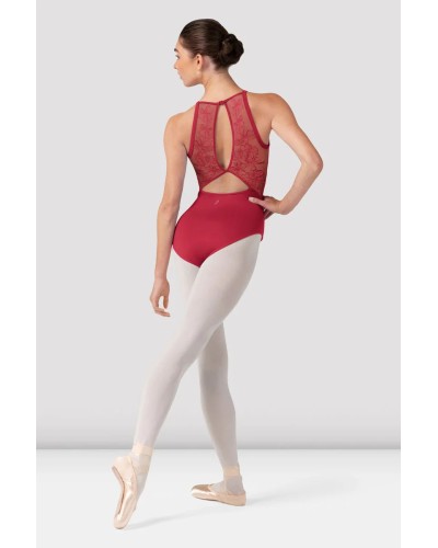 Justaucorps femme col licou rouge – Bloch