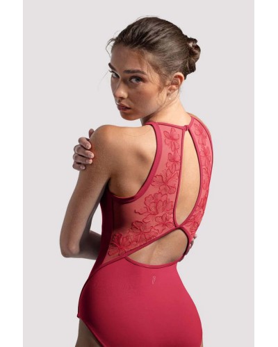 Justaucorps femme col licou rouge – Bloch