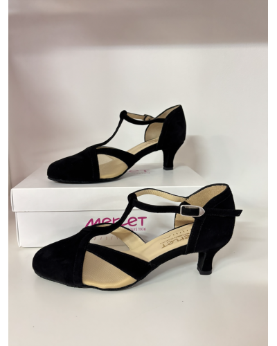 Chaussures de danse de salon Merlet ANAIS – Noir, talon 5 cm, édition limitée