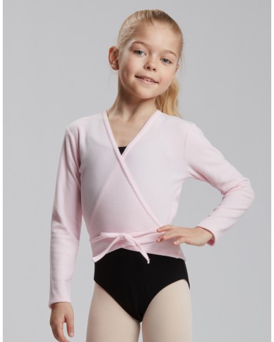 Cache-cœur enfant DARLING JR – Temps Danse – Polaire – Rose / Blanc