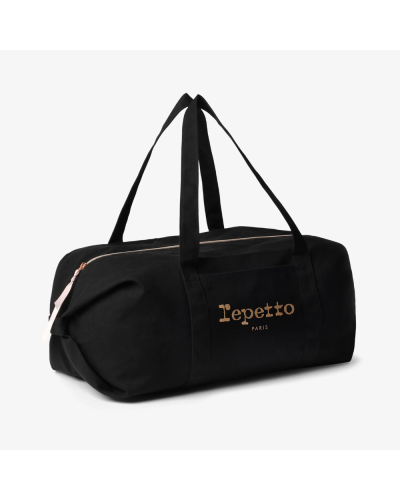 Sac de danse en coton noir Repetto B0233T – Grand modèle