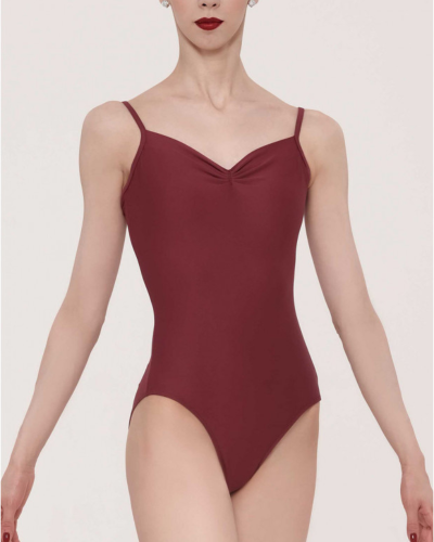Justaucorps Wear Moi ANGÉLIQUE,  Design Élégant avec Dos à Bretelles Entrecroisées en Bordeaux