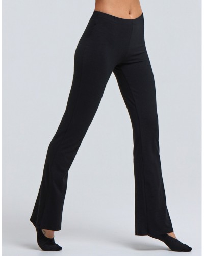 Pantalon de danse fluide LUNA – Temps Danse – Noir & Bordeaux – Jazz, Fitness, Yoga