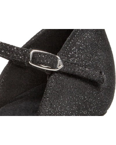 Chaussures de danse femme Diamant talon 5 cm noir daim