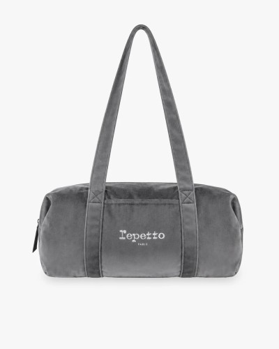 Sac Polochon Repetto Gris Graphite en Velours