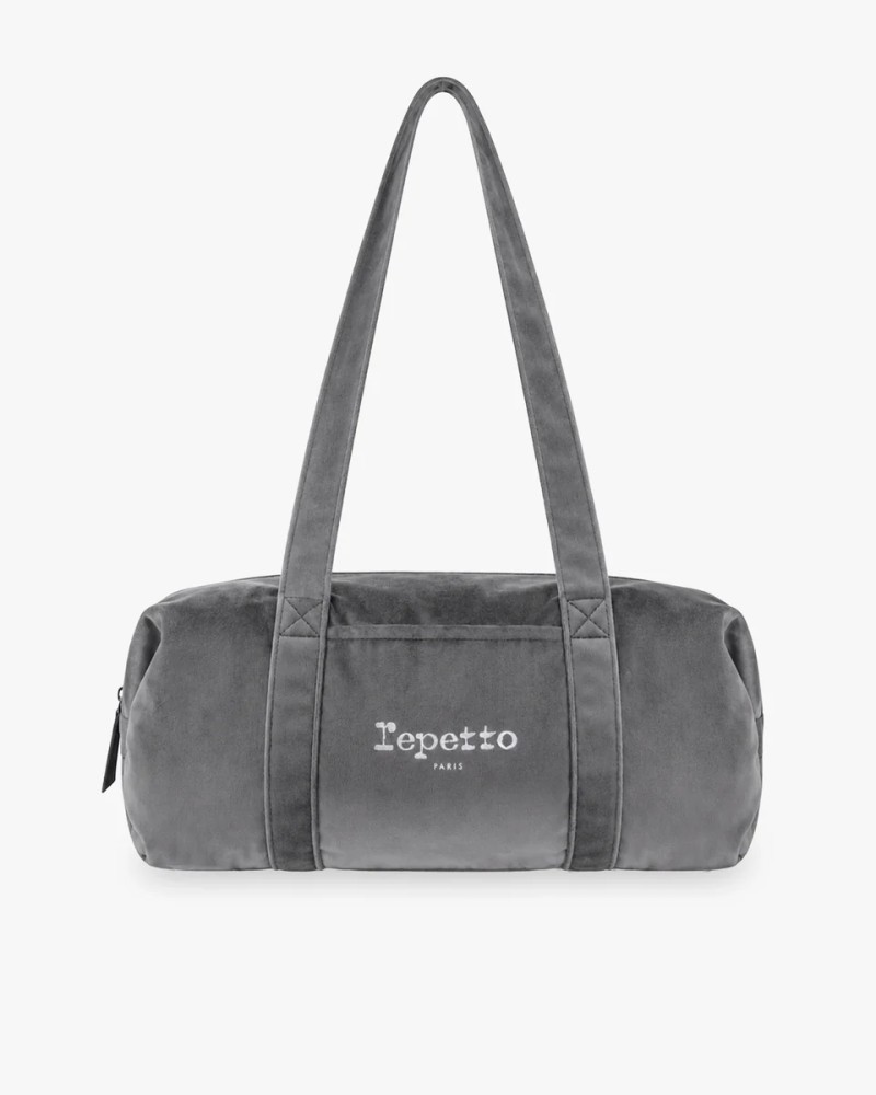 Sac Polochon Repetto Gris Graphite en Velours