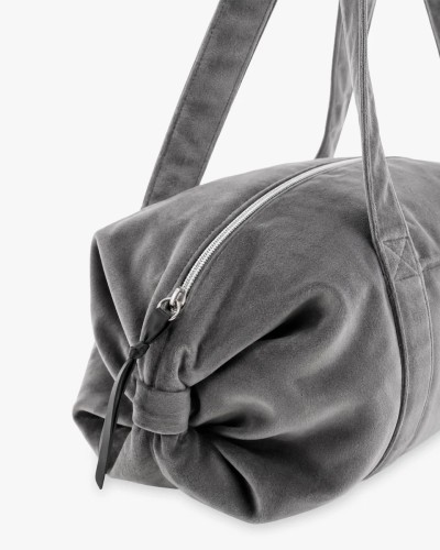Sac Polochon Repetto Gris Graphite en Velours