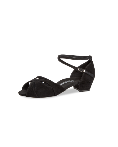 Chaussures de danse latine en daim noir DIAMANT – Talon 2,8 cm