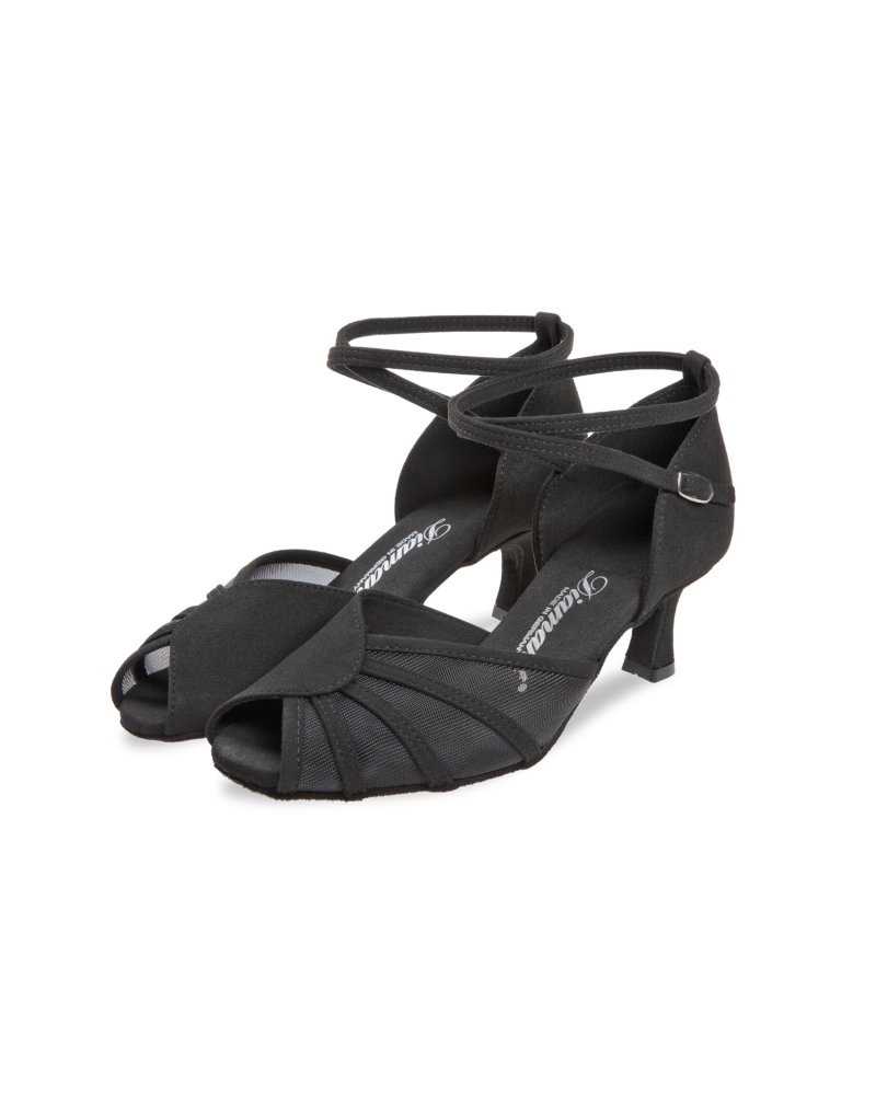Chaussures de danse latine noires DIAMANT – Talon 5 cm – 020-077-040