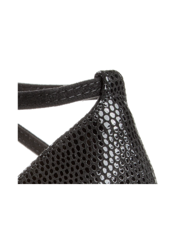 Chaussures de danse latine noires effet python DIAMANT – Talon 6,5 cm